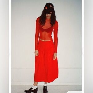 Wray Lulu Skirt in Carnation Red Size S